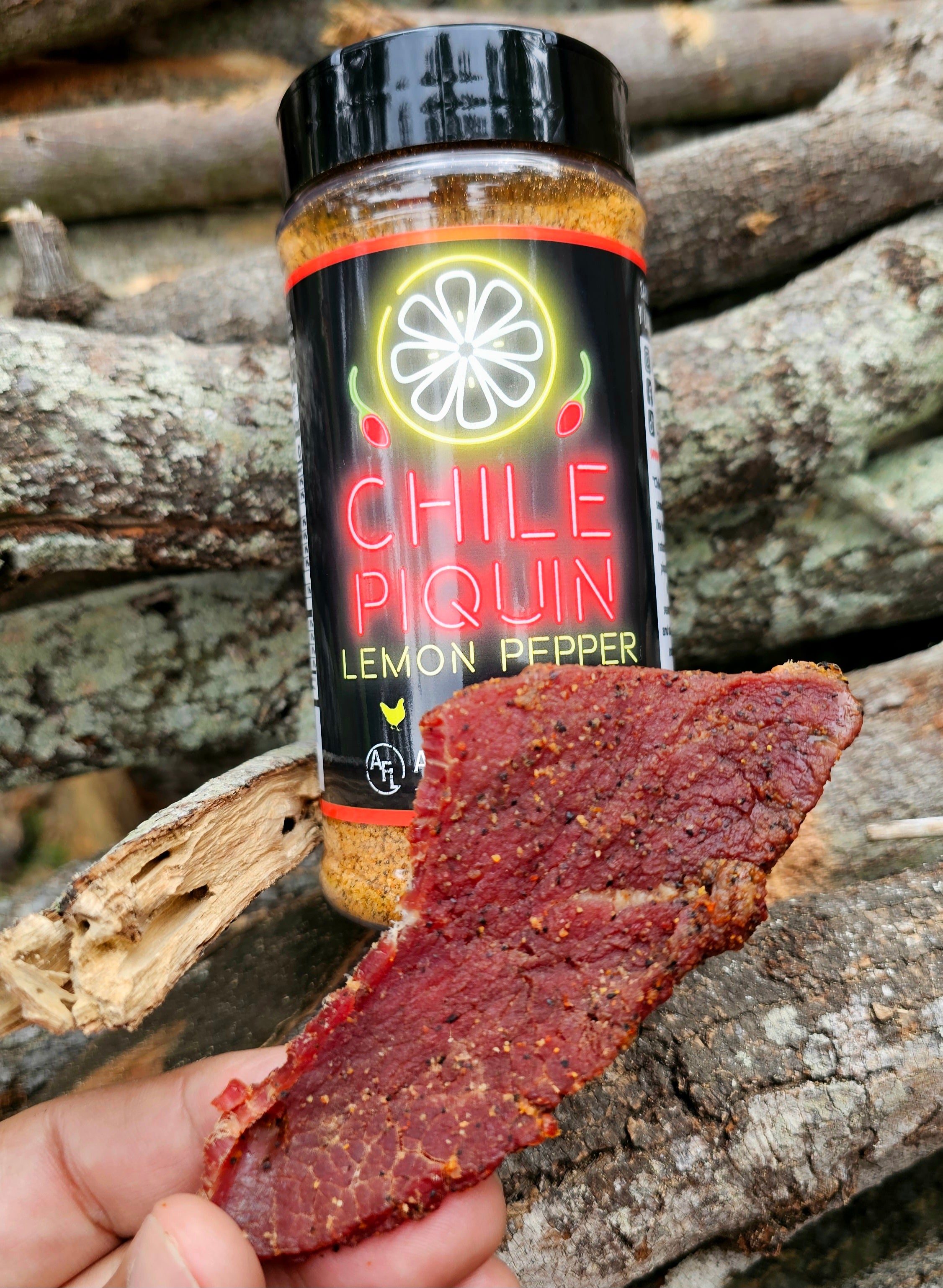 Smoked Post Oak Beef Jerky - Chile Piquin Lemon Pepper