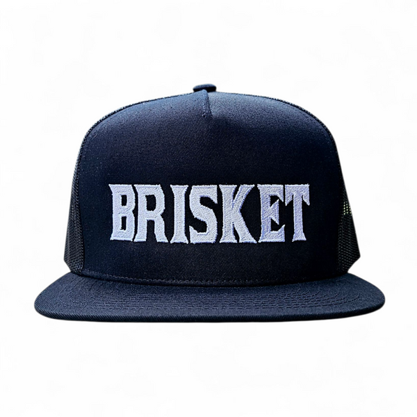 BRISKET - Wool Blend Trucker Hats [Black] [White Embroidery]