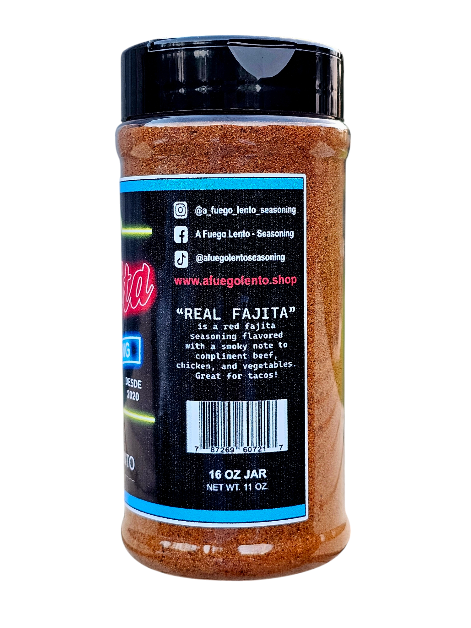 LIMITED: FAJ1TA Lid with Seasoning Combo! "Real Fajita Seasoning" & Cap